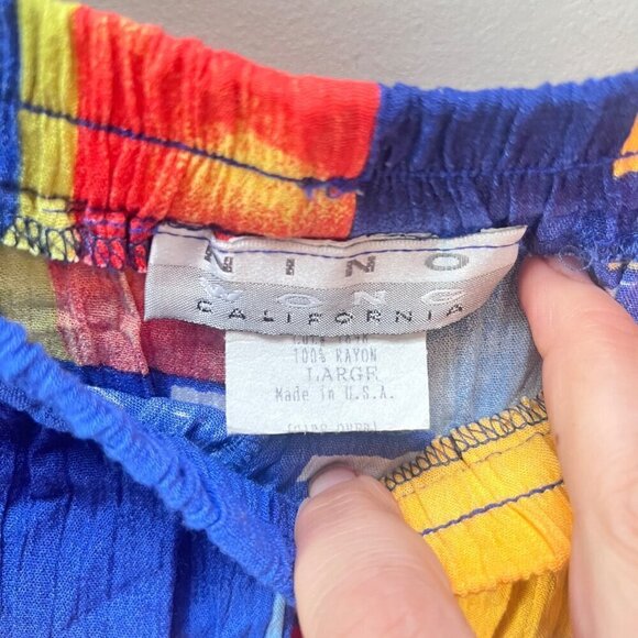 Vintage Nino Wong California Colorful Rayon Lounge Set- Size‎ S - Picture 3 of 5